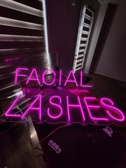 Facial and Lashes Neon Sign