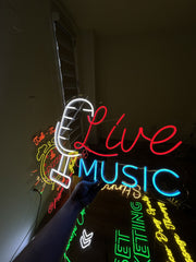 Live Music Neon Sign