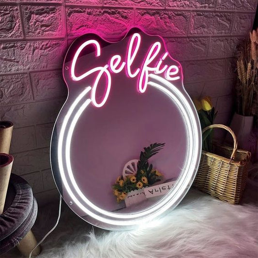 Selfie Mirror Neon Sign